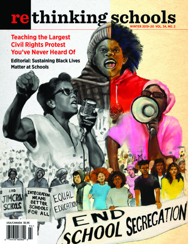 End School Segregation Protest Image Magazine Cover